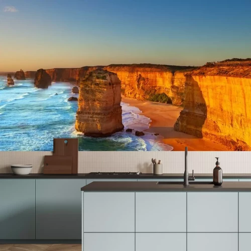 Papier peint  Les formations rocheuses des Douze Apôtres au coucher du soleil