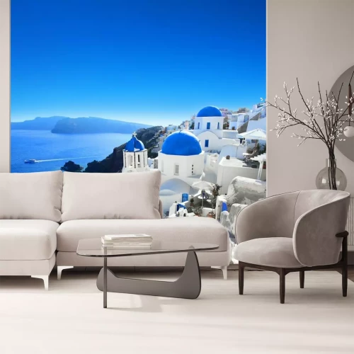 Papier peint  Village blanc sur l'île de Santorin