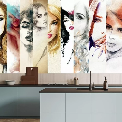 Papier peint  Série de portraits de femmes