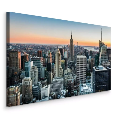 Tableau  Gratte-ciel new-yorkais au coucher du soleil