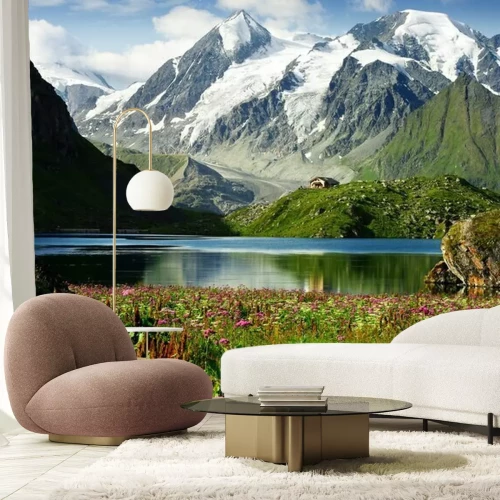 Papier peint  Nature et lac au pied des montagnes