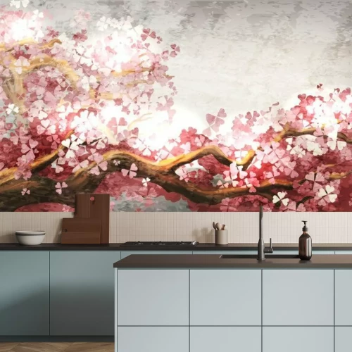 Papier peint  Sakura branche floraison