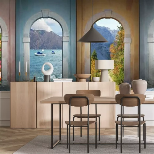 Papier peint  Représentation des quatre saisons