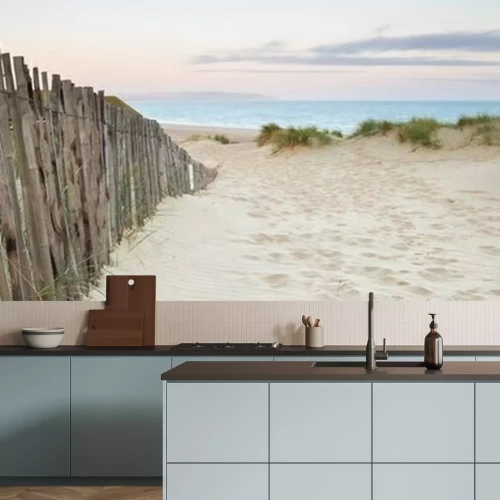 Papier peint  Pont en bois près de dunes