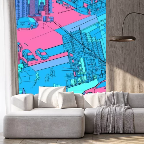 Papier peint  Ville néon jeunesse