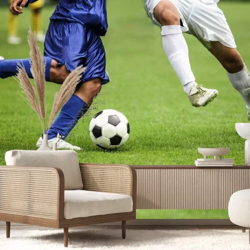 Papier peint  Deux footballeurs pendant un match