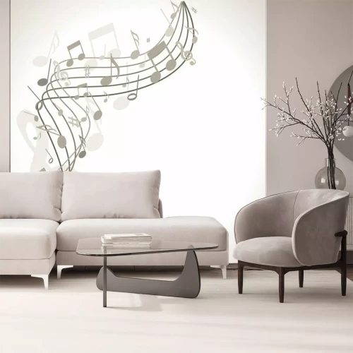 Papier peint  Une portée avec des notes dans un style moderniste