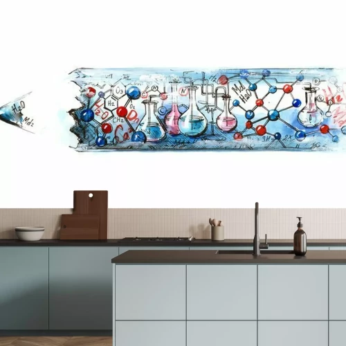 Papier peint  Concept d'apprentissage de la chimie au crayon