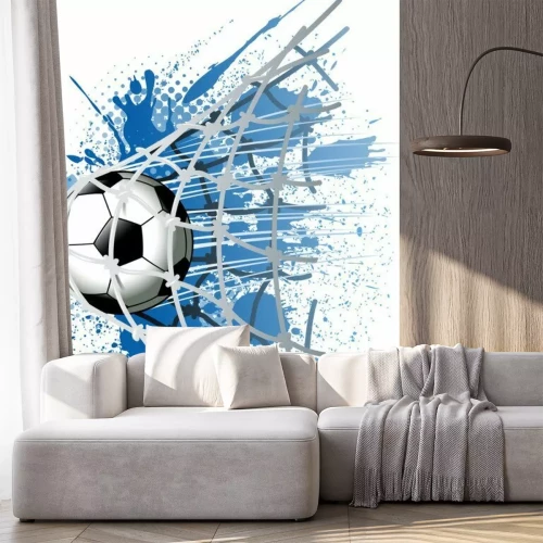 Papier peint  Ballon et traînées de couleur