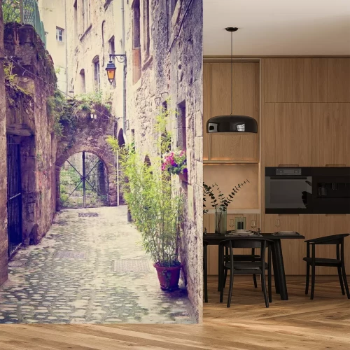 Papier peint  Ruelle vers une cour intérieure