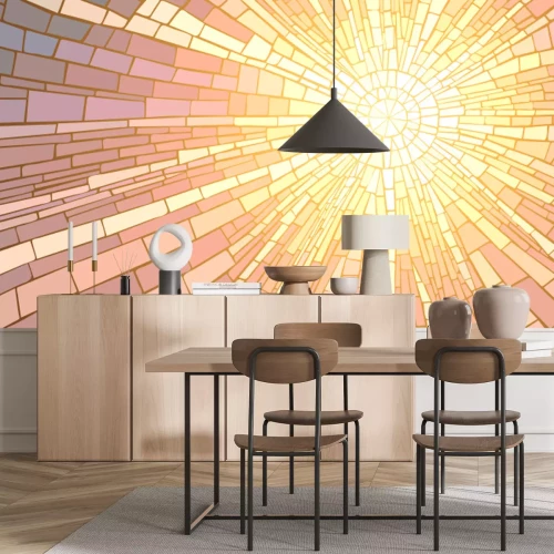 Papier peint  Mosaïque avec le lever du soleil
