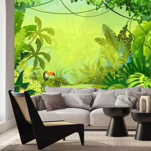 Papier peint  Représentation graphique de la forêt vierge