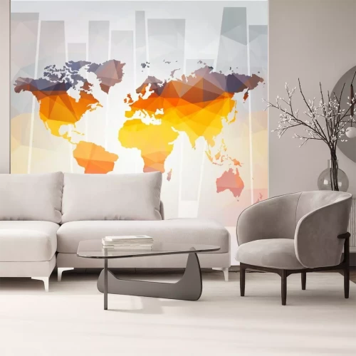 Papier peint  Concept moderne de vecteur de la carte du monde