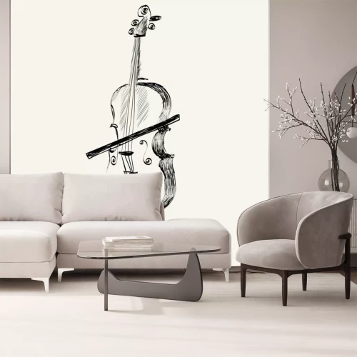 Papier peint  Esquisse d'un violoncelle