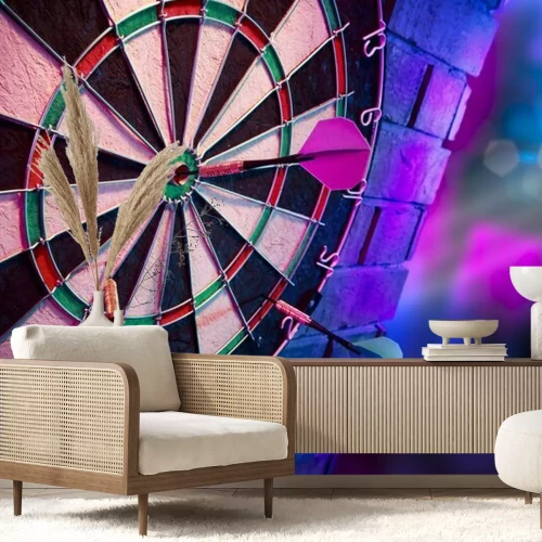 Papier peint  Planche colorée pour jeu de fléchettes
