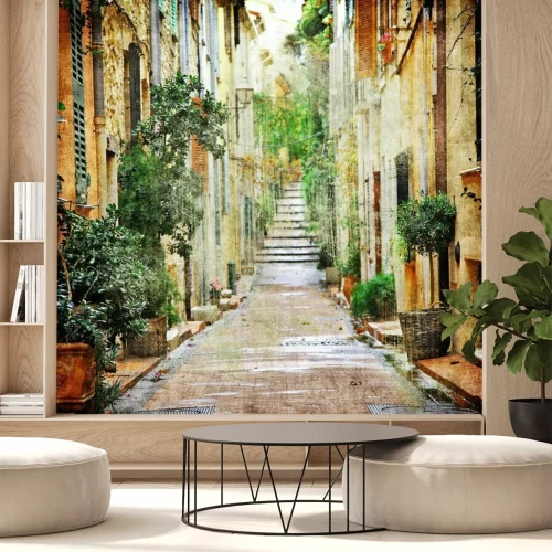 Papier peint  3D rétro paysage