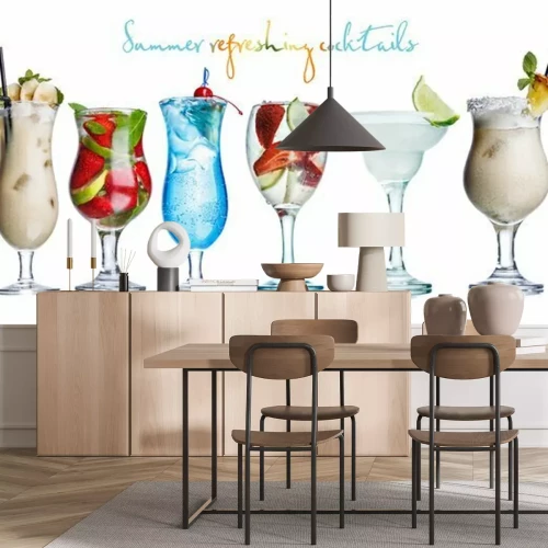 Papier peint  Boissons colorées et boissons