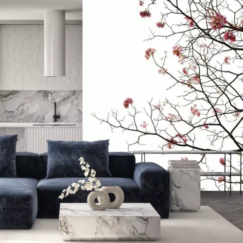 Papier peint  Cerisiers en fleurs