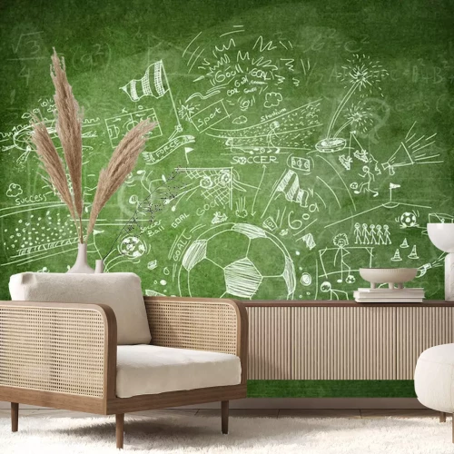 Papier peint  Tactiques de football sur un tableau d'entraînement