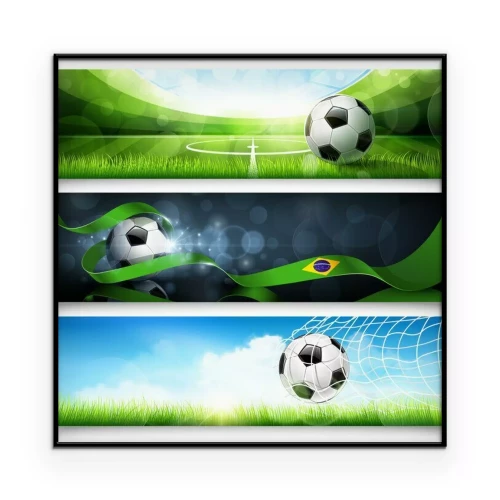 Poster  Le football en trois images illustrées