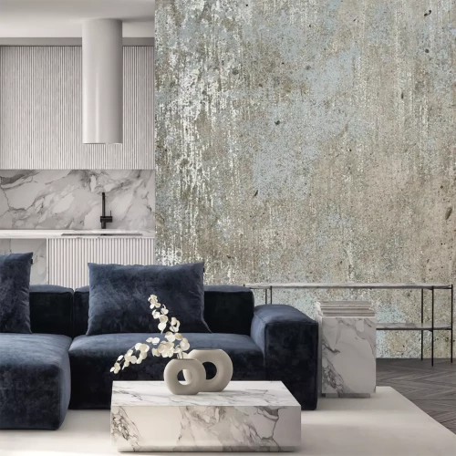 Papier peint  Mur en béton gris et beige