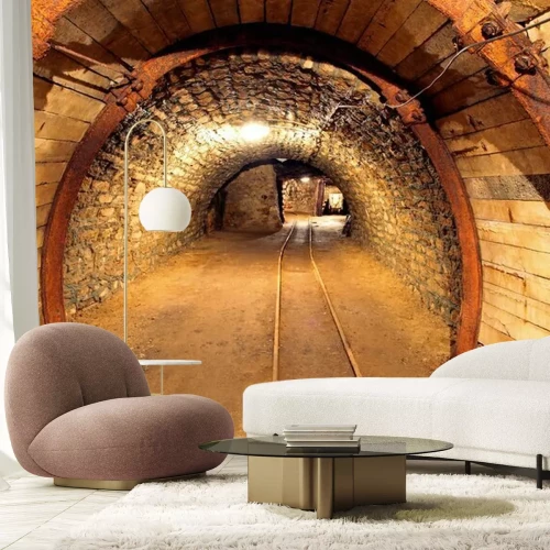 Papier peint  Ancien tunnel en bois