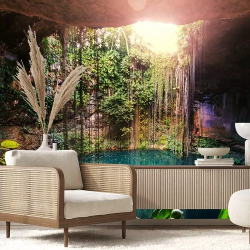 Papier peint  Puits karstique naturel