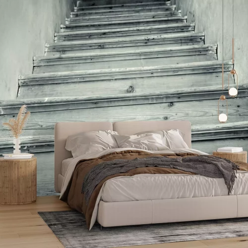 Papier peint  Escalier bois menant au grenier