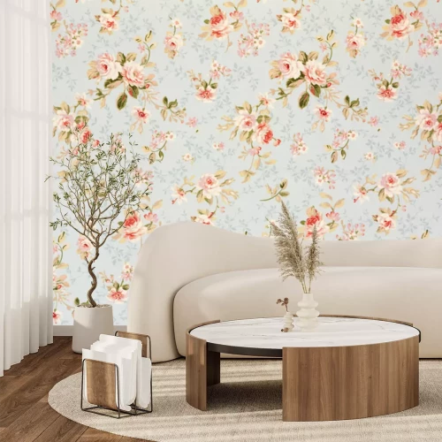 Papier peint  Rose tapisserie florale, la texture de fond romantique