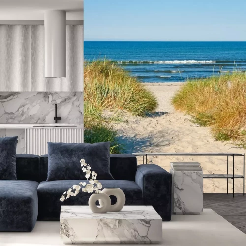 Papier peint  Chemin à travers la plage vers la mer