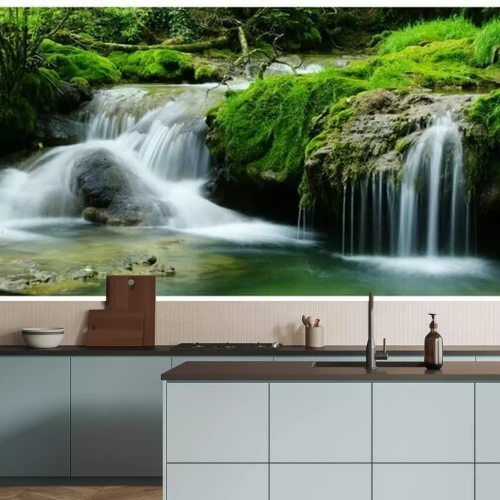 Papier peint  Panorama de la verdure et des chutes d'eau
