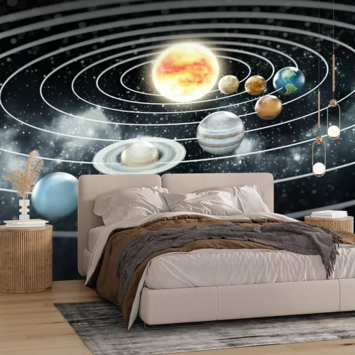 Papier peint  Une illustration 3D du système solaire