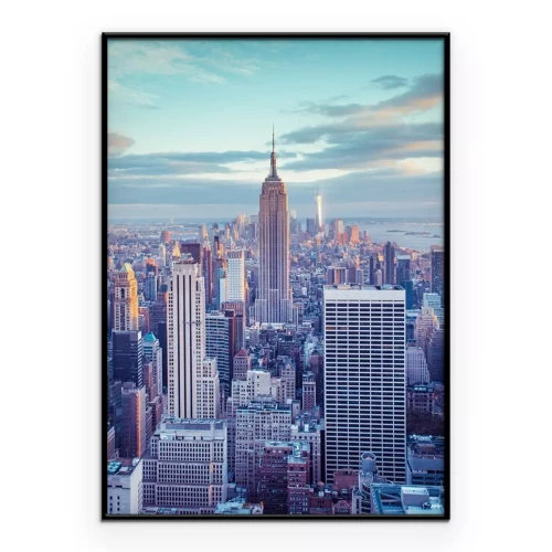 Poster  Horizon de New York sous pastel ciel du soir