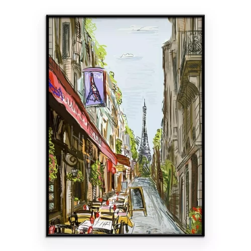 Poster  Rue de Paris - illustration