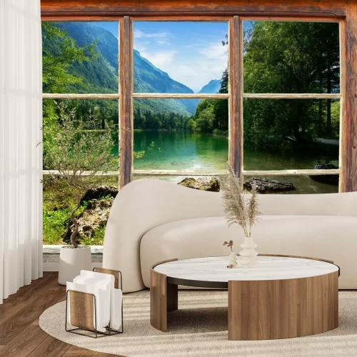 Papier peint  Fenêtre donnant sur Bluntautal