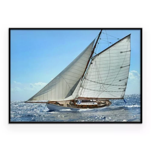 Poster  Voilier flottant en mer