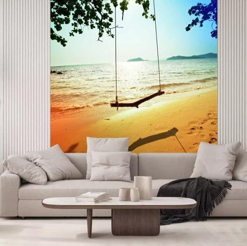 Papier peint  Balançoire sur une plage vide