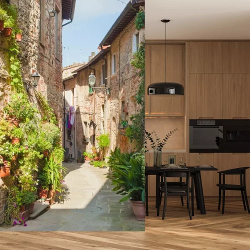 Papier peint  Ruelle toruteuse Italie