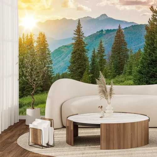 Papier peint  Route dans les montagnes