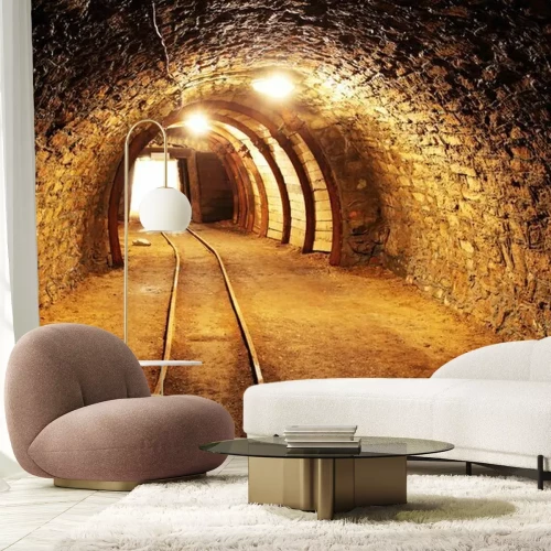 Papier peint  Couloir de mine souterraine