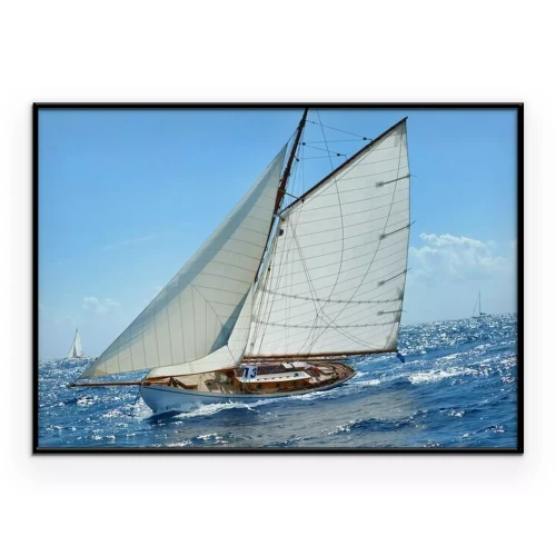 Poster  Un voilier naviguant sur une mer calme