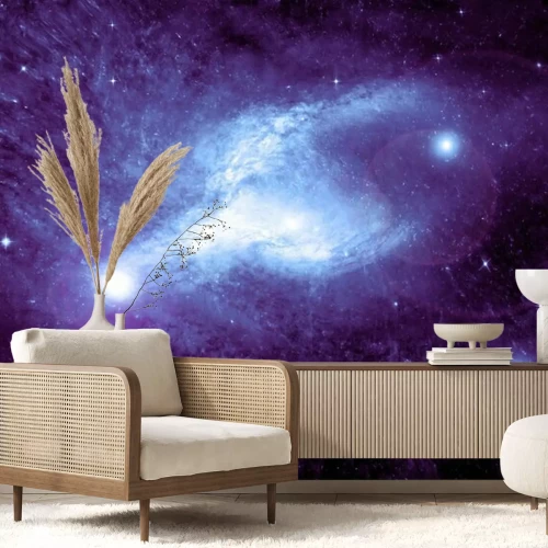 Papier peint  Galaxie sur fond sombre