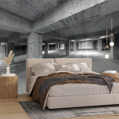 Papier peint  Intérieur d'un garage souterrain