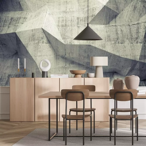 Papier peint  Mur géométrique de polygones avec effet 3D