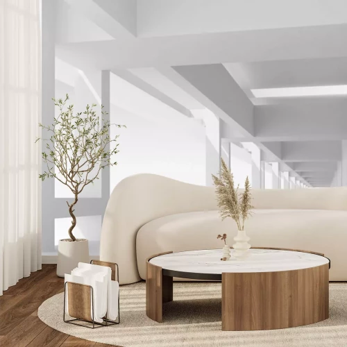 Papier peint  Tunnel abstrait et colonnes modernes