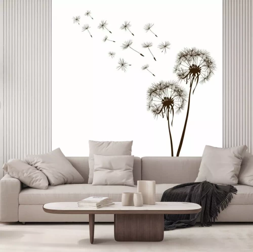 Papier peint  Pissenlits noirs avec graines