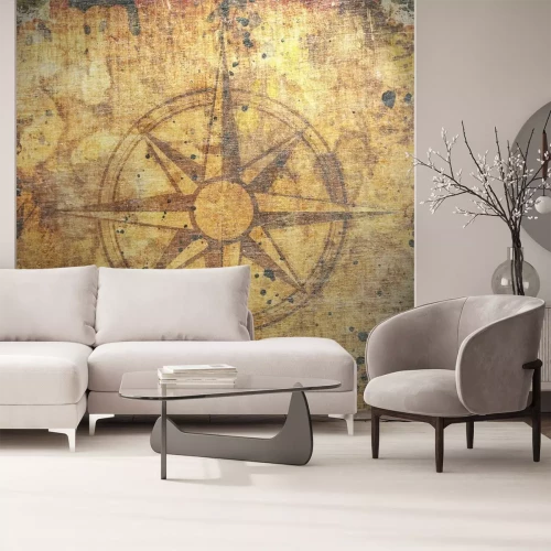 Papier peint  Boussole et vieille carte