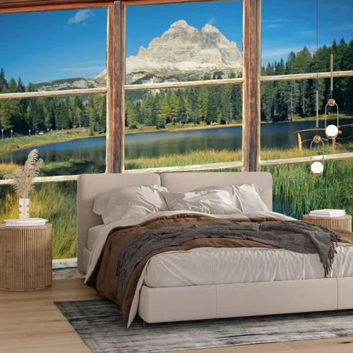 Papier peint  Vue de la fenêtre - Trois Peaks