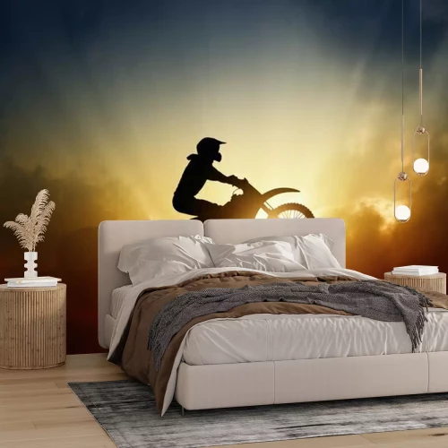 Papier peint  Biker à moto