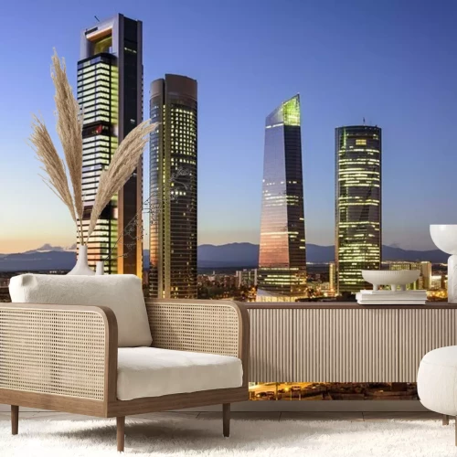 Papier peint  Quartier financier de Madrid Espagne